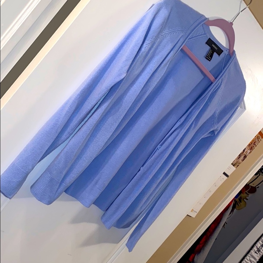 Powder Blue Cotton Cardigan